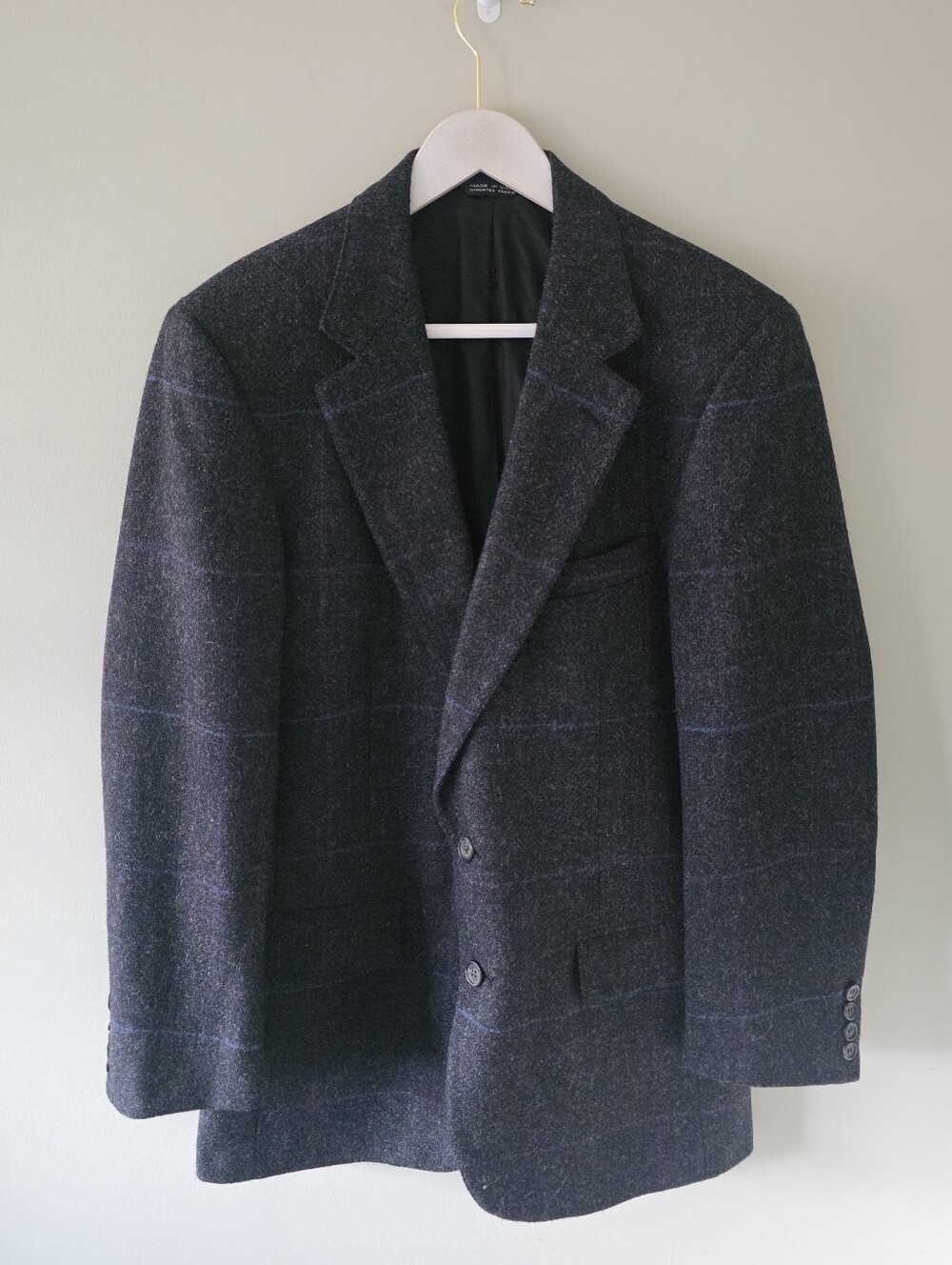 Colours by Alexander Julian Vintage 90s Union Made Wool Blazer Size 40R Academia